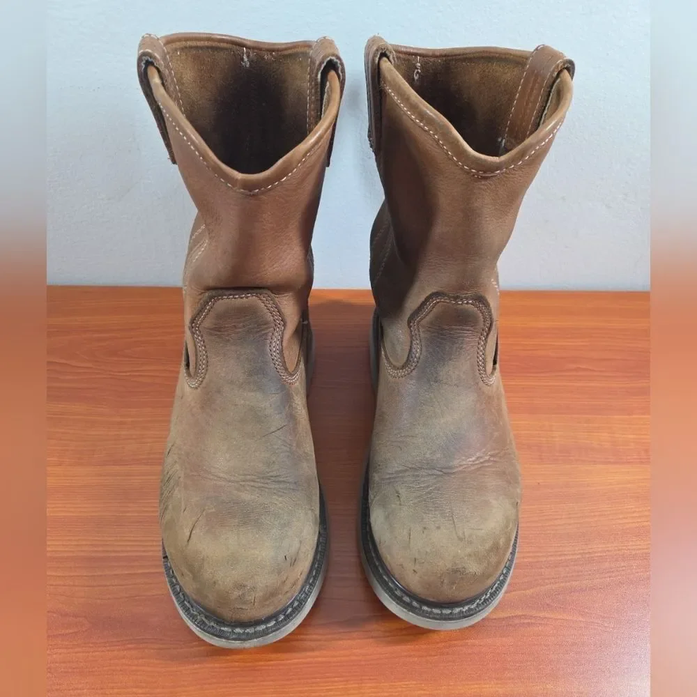 MENS Ariat Rebar Wedge Pull On Waterproof Composite Toe Work Boots sz 7EE AS IS